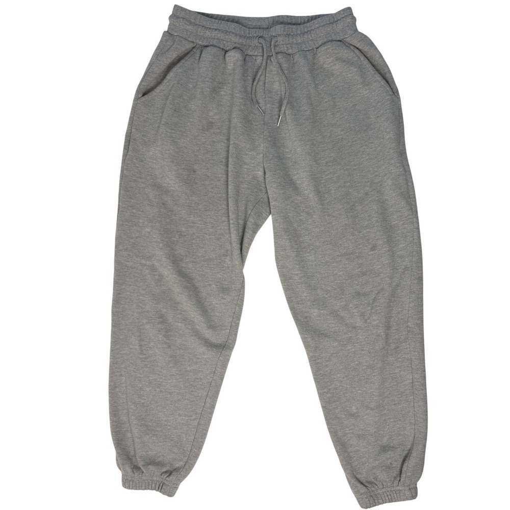 Forever 21 Womens Heather Gray Fleece Joggers Sweatpants High‎ Rise Size Medium